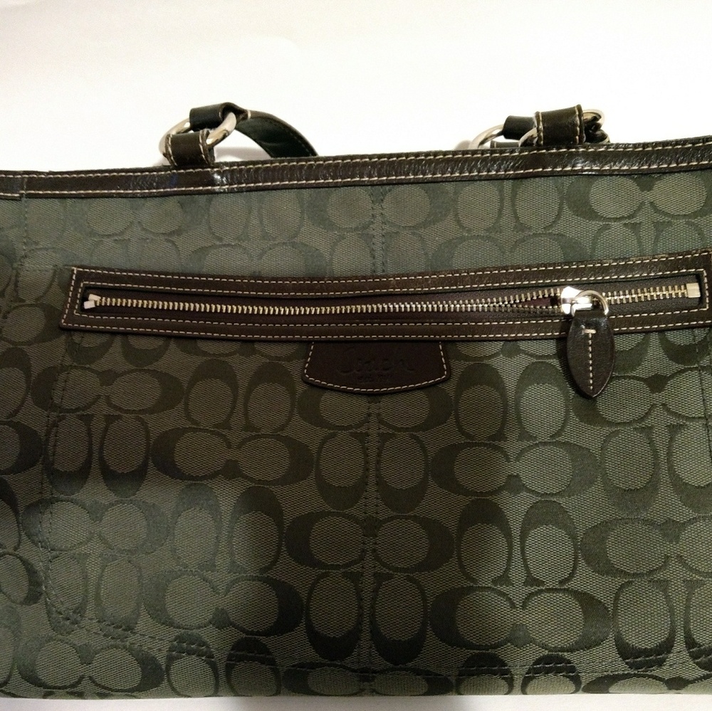 Authentic Coach Signature Handbag - Picture 3 of 5